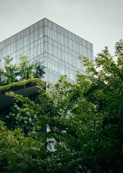 Sustainable skyscraper from Singapore city.